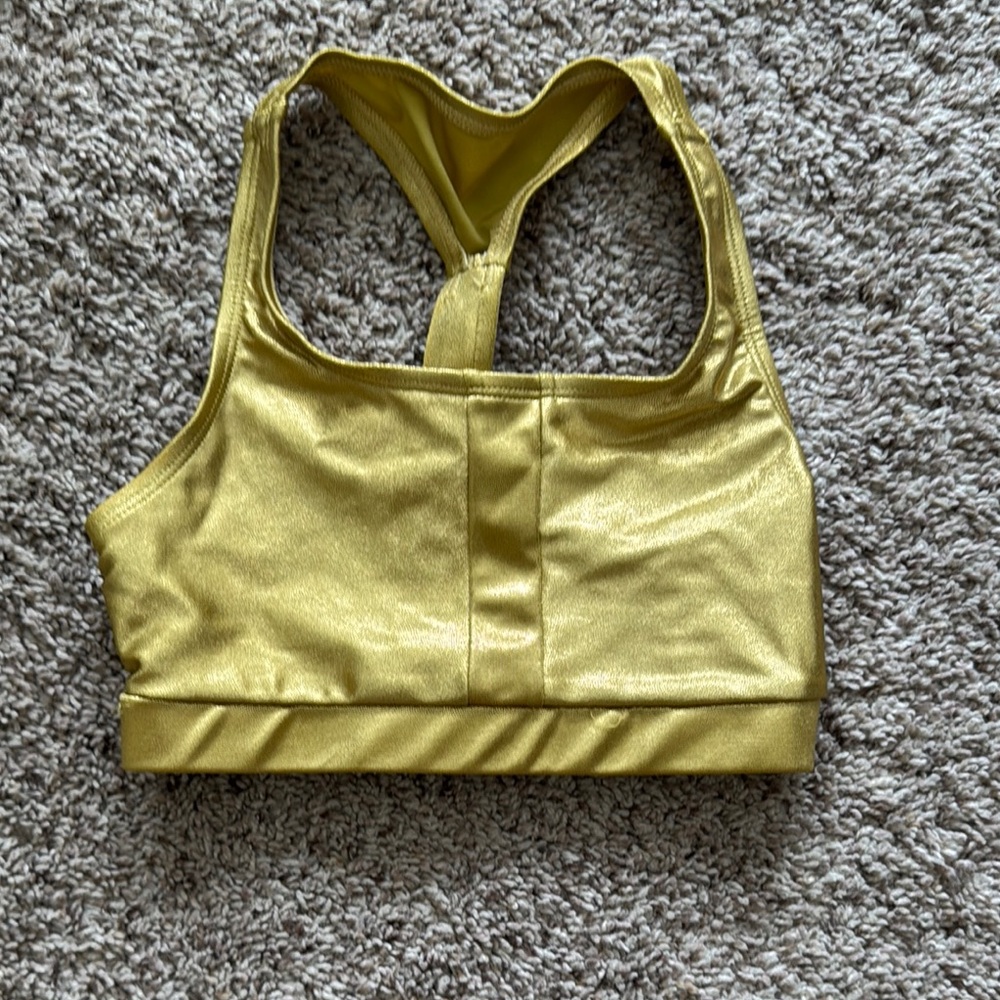 Gold shimmery dance top